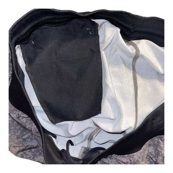 Zella Core Stretch Woven Shorts Men XL Dark Gray Marble Print Pull On Drawstring - Picture 7 of 10